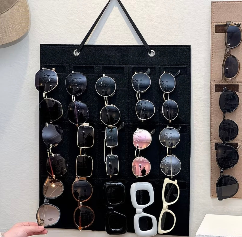 10, Hanging Sunglasses Organiser – 15-Slot Display
