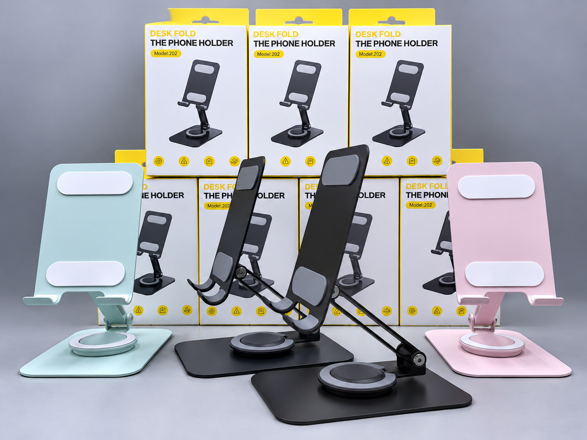 10 Rotating Foldable Metal Phone & Tablet Stand – Bulk Buy for Resale