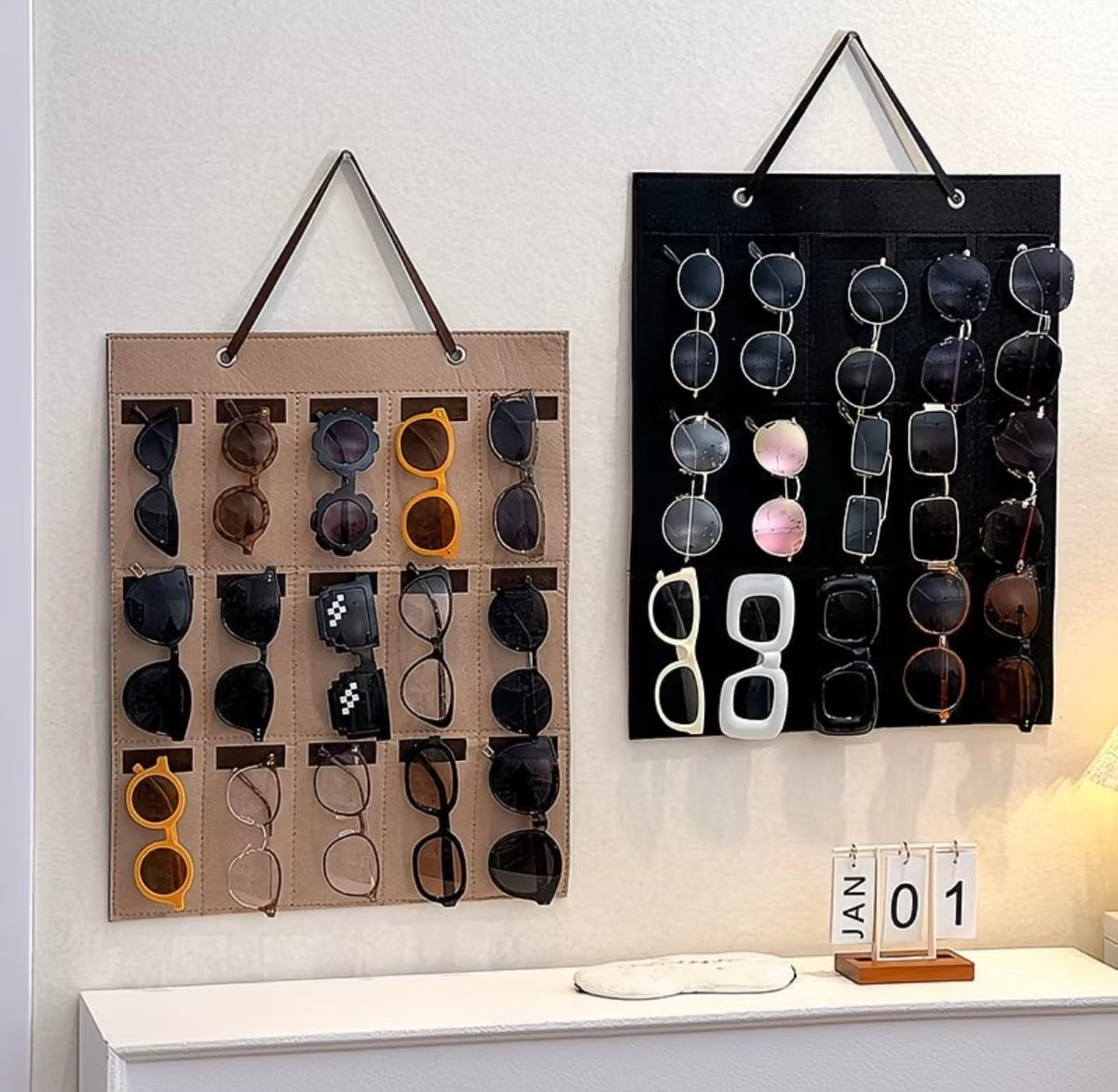 10, Hanging Sunglasses Organiser – 15-Slot Display