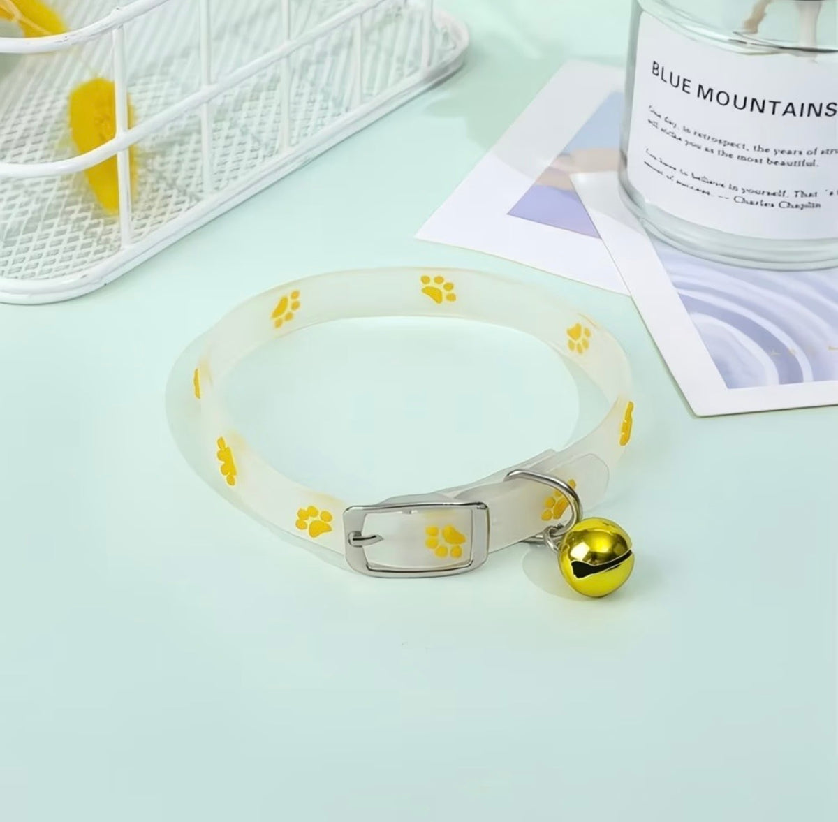6 mixed Glow-in-the-Dark Cat Collar — 6-Colour Set