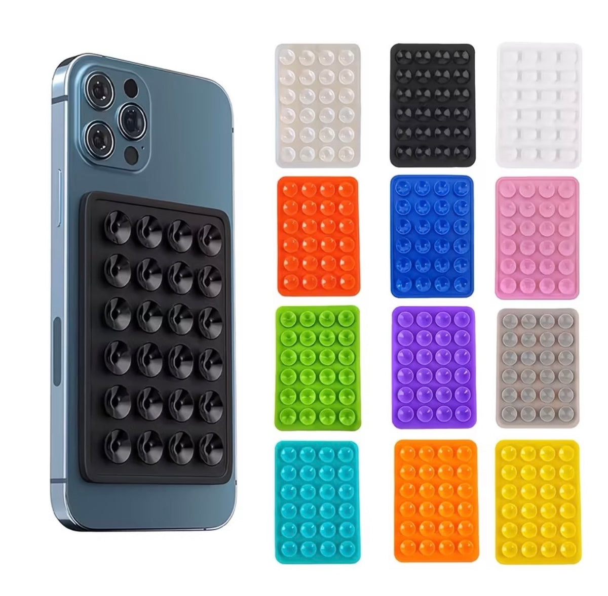 24 ilicone Phone Suction-Cup Pads
