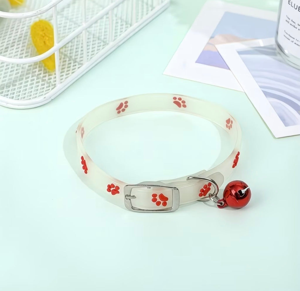 6 mixed Glow-in-the-Dark Cat Collar — 6-Colour Set
